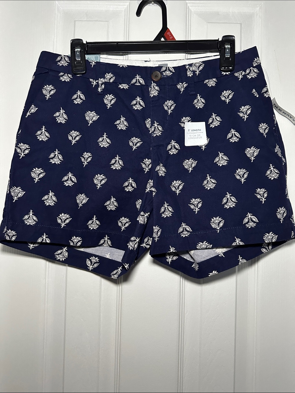 Old Navy Navy Blue Floral Print Shorts